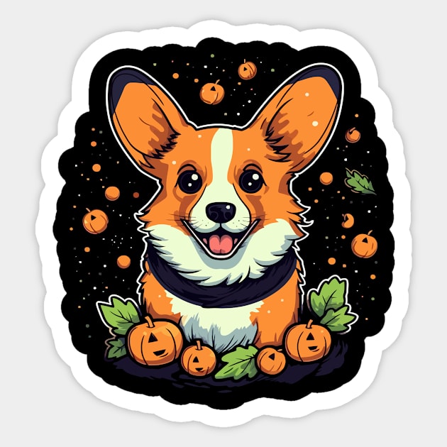 Corgi Halloween Sticker by JH Mart